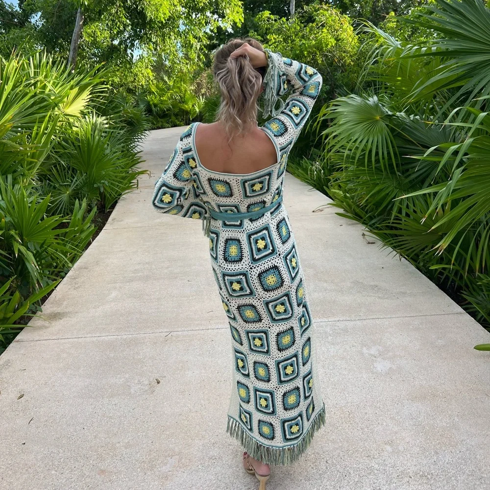 crochet Maxi Dress - Picture 1 of 7